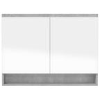 vidaXL Spiegelschrank fürs Bad 80x15x60 cm MDF Betongrau