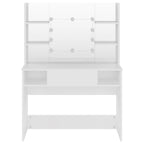 vidaXL Schminktisch mit LED-Beleuchtung 100x40x135 cm MDF Weiß