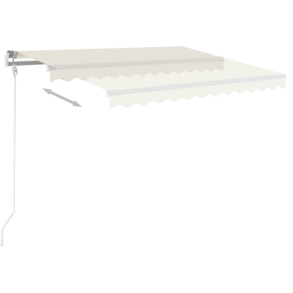 vidaXL Automatische Markise mit LED & Windsensor Creme