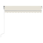 vidaXL Automatische Markise mit LED & Windsensor Creme