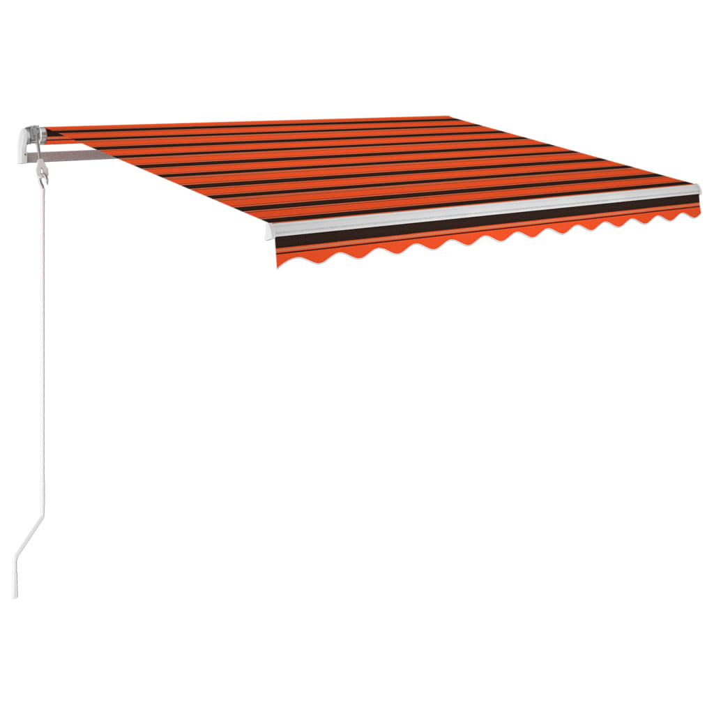 vidaXL Automatische Markise mit LED Windsensor Orange/Braun