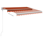 vidaXL Automatische Markise mit LED Windsensor Orange/Braun