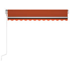 vidaXL Automatische Markise mit LED Windsensor Orange/Braun
