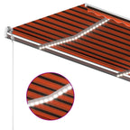 vidaXL Automatische Markise mit LED Windsensor Orange/Braun