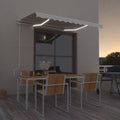 vidaXL Automatische Markise mit LED & Windsensor Creme