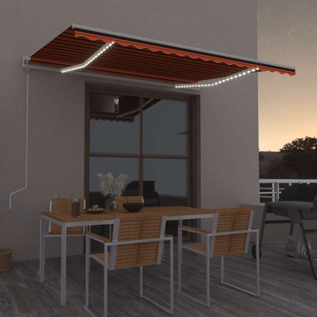 vidaXL Automatische Markise mit LED & Windsensor Creme