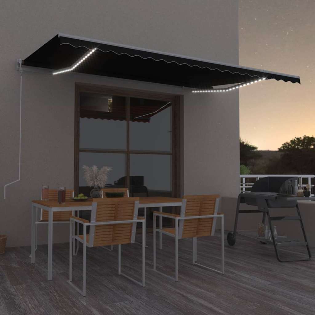 vidaXL Automatische Markise mit LED & Windsensor Creme