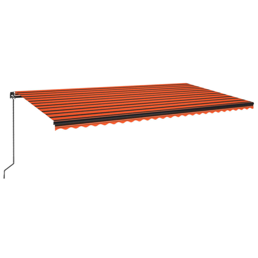 vidaXL Markise Manuell Einziehbar 600x300 cm Orange & Braun