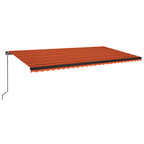 vidaXL Markise Manuell Einziehbar 600x300 cm Orange & Braun