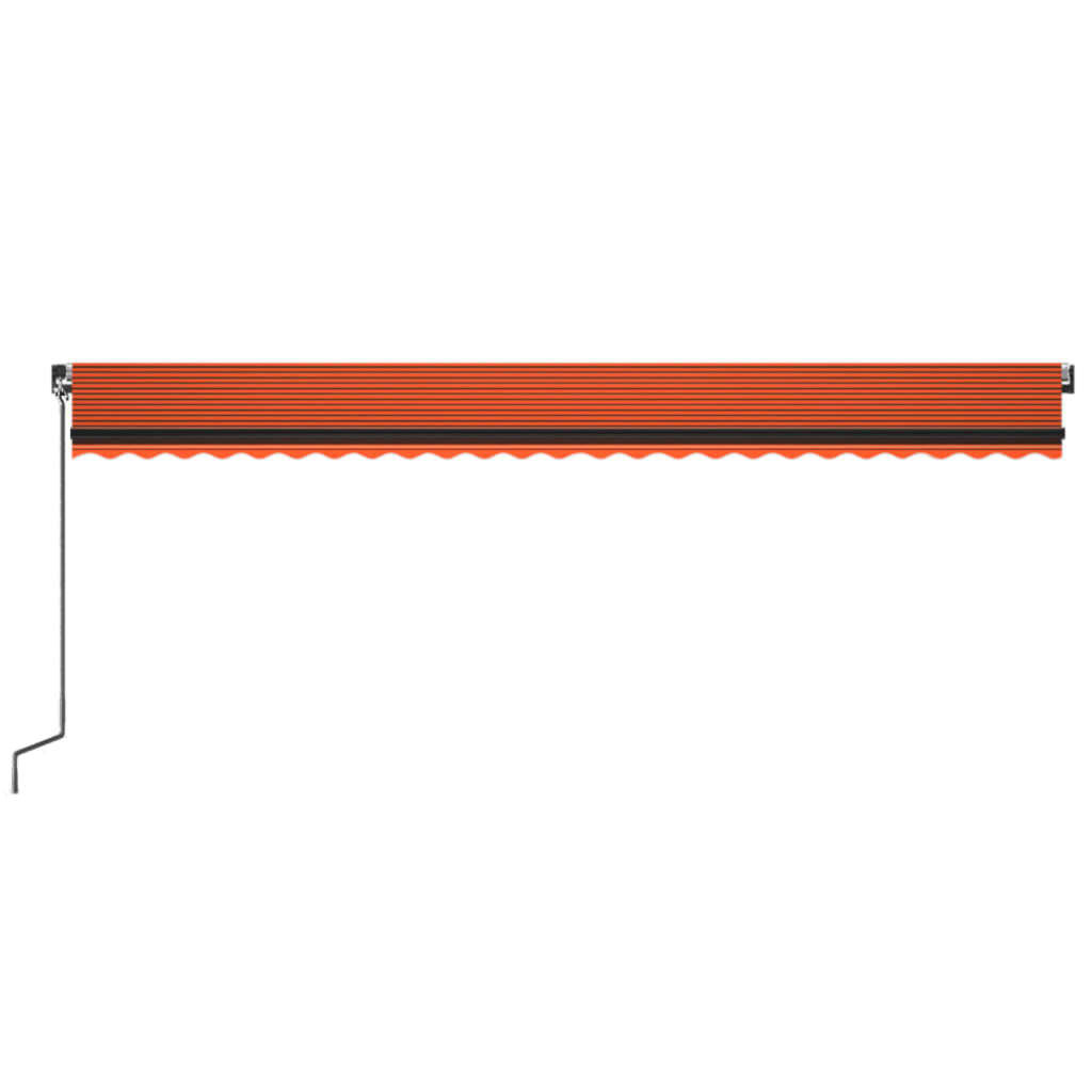 vidaXL Markise Manuell Einziehbar 600x300 cm Orange & Braun