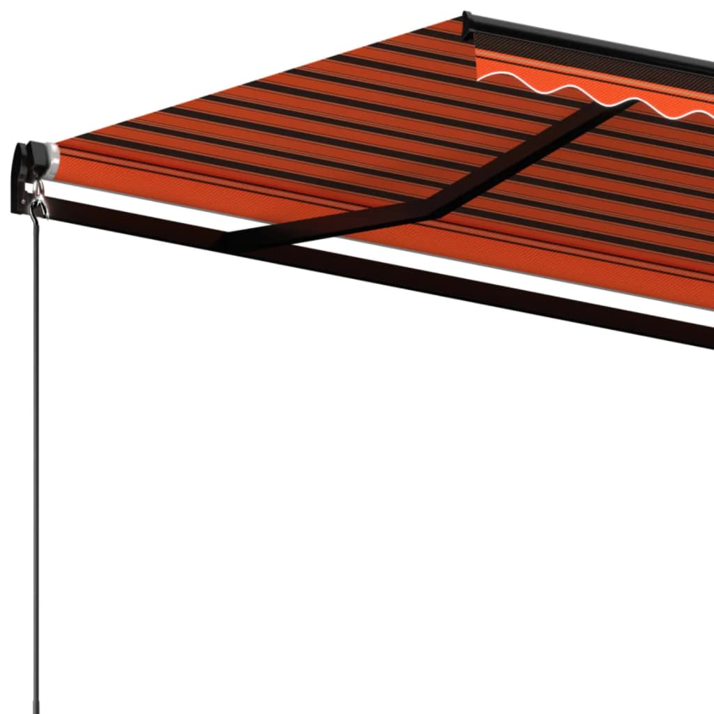 vidaXL Markise Manuell Einziehbar 600x300 cm Orange & Braun