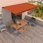 vidaXL Markise Manuell Einziehbar 600x300 cm Orange & Braun