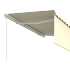 vidaXL Markise Manuell Einziehbar mit Rollo 3x2,5 m Creme