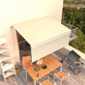 vidaXL Markise Manuell Einziehbar mit Rollo 3x2,5 m Creme