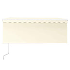 vidaXL Markise Automatisch Einziehbar mit Volant 3x2,5 m Creme