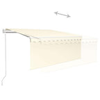 vidaXL Markise Automatisch Einziehbar mit Volant 3x2,5 m Creme