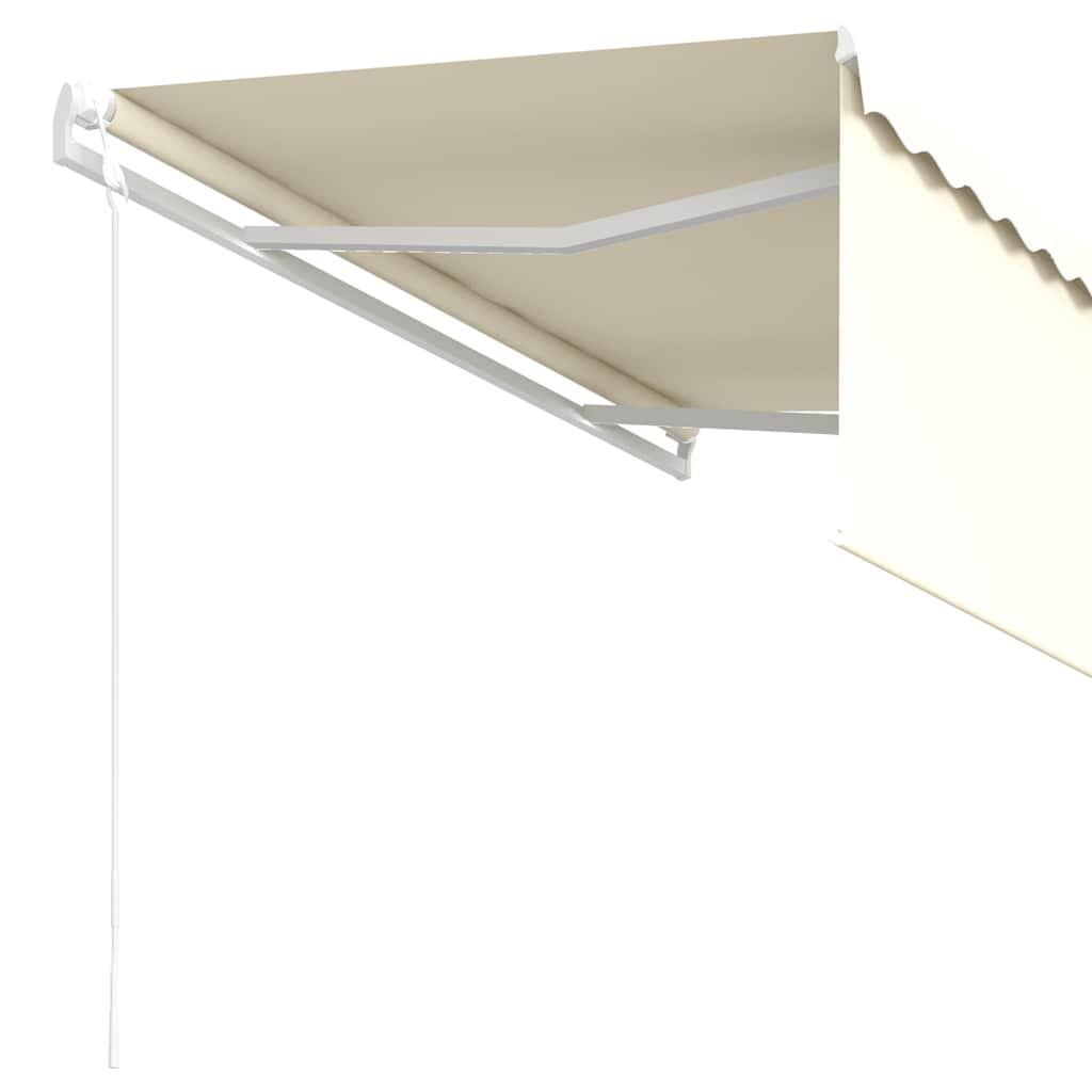 vidaXL Markise Automatisch Einziehbar mit Volant 3x2,5 m Creme