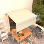 vidaXL Markise Automatisch Einziehbar mit Volant 3x2,5 m Creme
