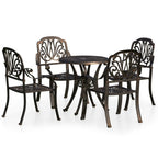 vidaXL 5-tlg. Bistro-Set Aluminiumguss Bronzen