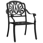 vidaXL 5-tlg. Bistro-Set Aluminiumguss Schwarz