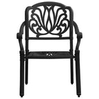 vidaXL 5-tlg. Bistro-Set Aluminiumguss Schwarz