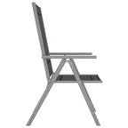 vidaXL 5-tlg. Garten-Essgruppe Aluminium Silbern und Schwarz