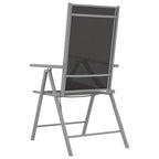 vidaXL 5-tlg. Garten-Essgruppe Aluminium Silbern und Schwarz
