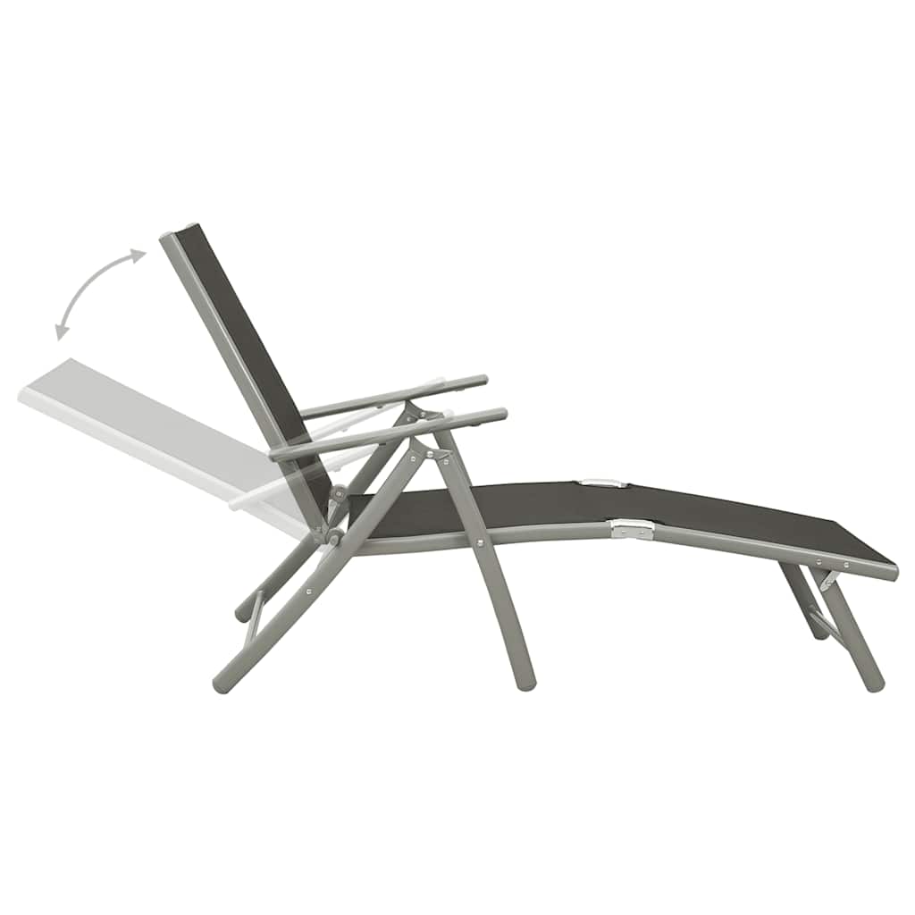 vidaXL 9-tlg. Garten-Lounge-Set Schwarz und Silbern