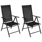 vidaXL 3-tlg. Bistro-Set Aluminium und Textilene Schwarz