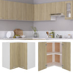 vidaXL Eckhängeschrank Lyon Sonoma-Eiche 57x57x60 cm Holzwerkstoff