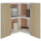 vidaXL Eckhängeschrank Lyon Sonoma-Eiche 57x57x60 cm Holzwerkstoff