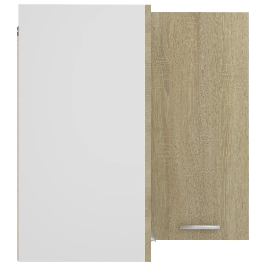 vidaXL Eckhängeschrank Lyon Sonoma-Eiche 57x57x60 cm Holzwerkstoff