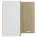 vidaXL Eckhängeschrank Lyon Sonoma-Eiche 57x57x60 cm Holzwerkstoff