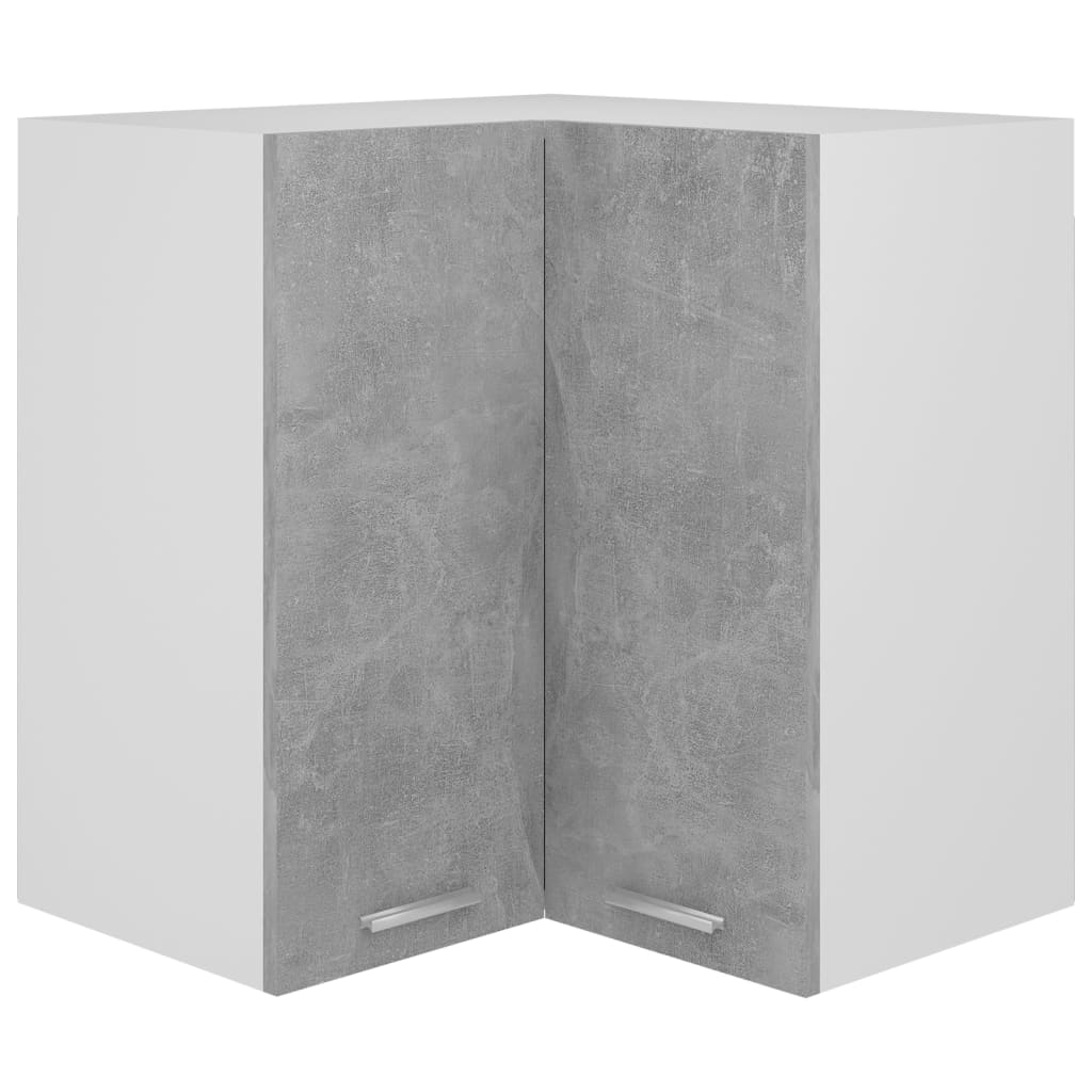 vidaXL Eckhängeschrank Lyon Betongrau 57x57x60 cm Holzwerkstoff
