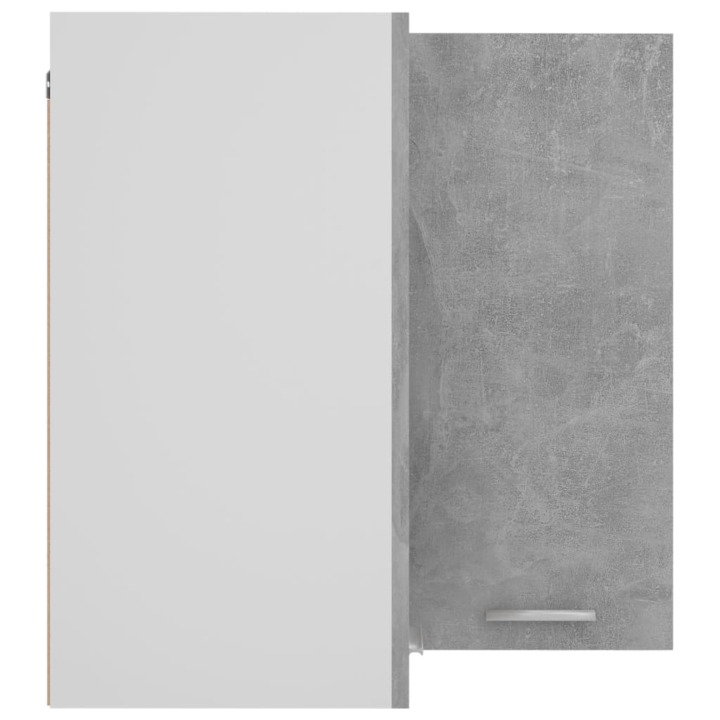 vidaXL Eckhängeschrank Lyon Betongrau 57x57x60 cm Holzwerkstoff