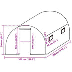vidaXL Ersatzabdeckung für Gewächshaus (9 m²) 3x3x2 m Transparent