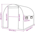 vidaXL Ersatzabdeckung für Gewächshaus (4 m²) 200x200x200 cm Grün