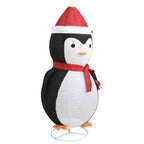 vidaXL Weihnachtsdekoration Pinguin-Figur LED Luxus-Gewebe 180 cm