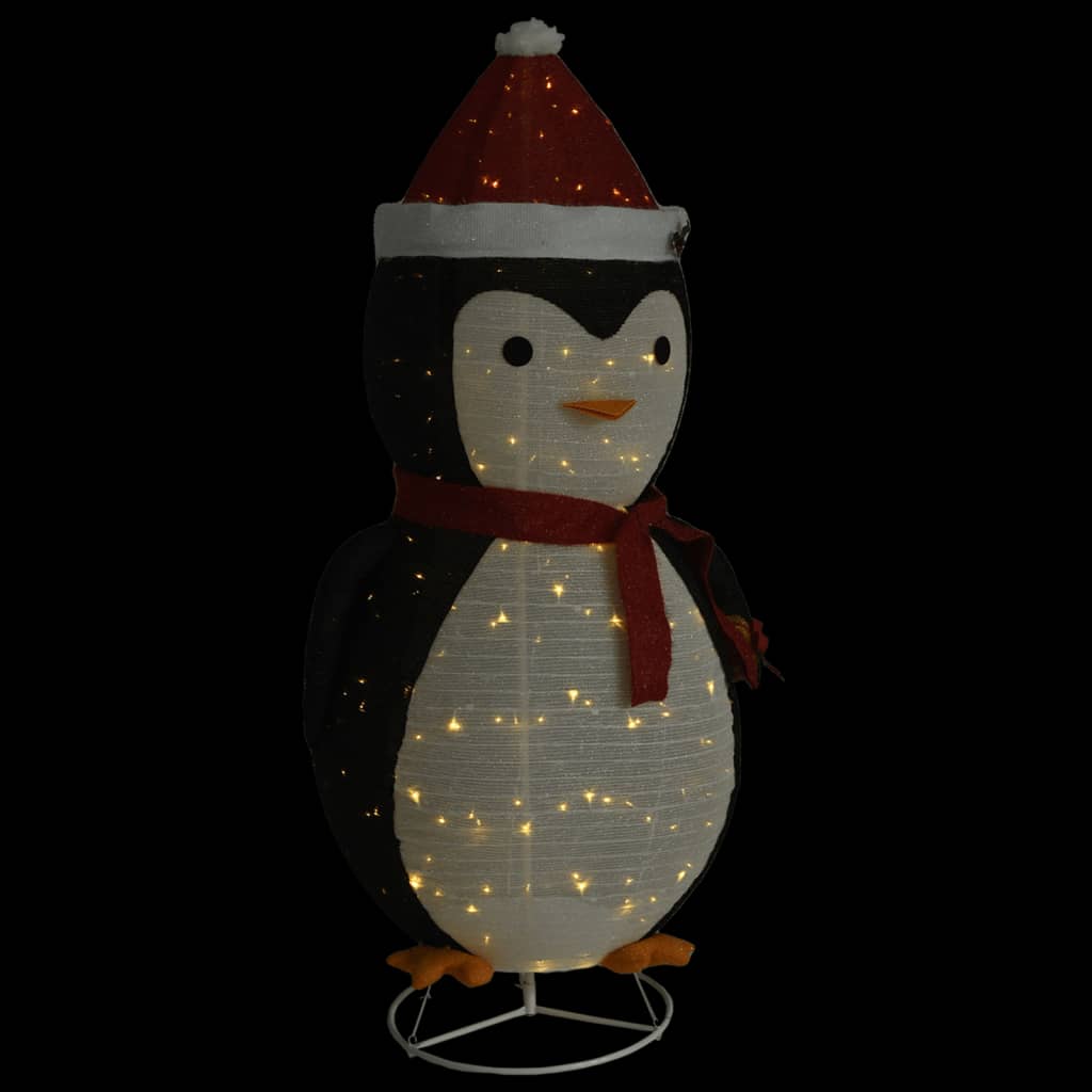 vidaXL Weihnachtsdekoration Pinguin-Figur LED Luxus-Gewebe 180 cm
