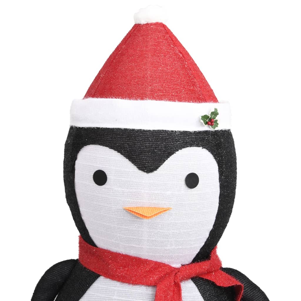 vidaXL Weihnachtsdekoration Pinguin-Figur LED Luxus-Gewebe 180 cm