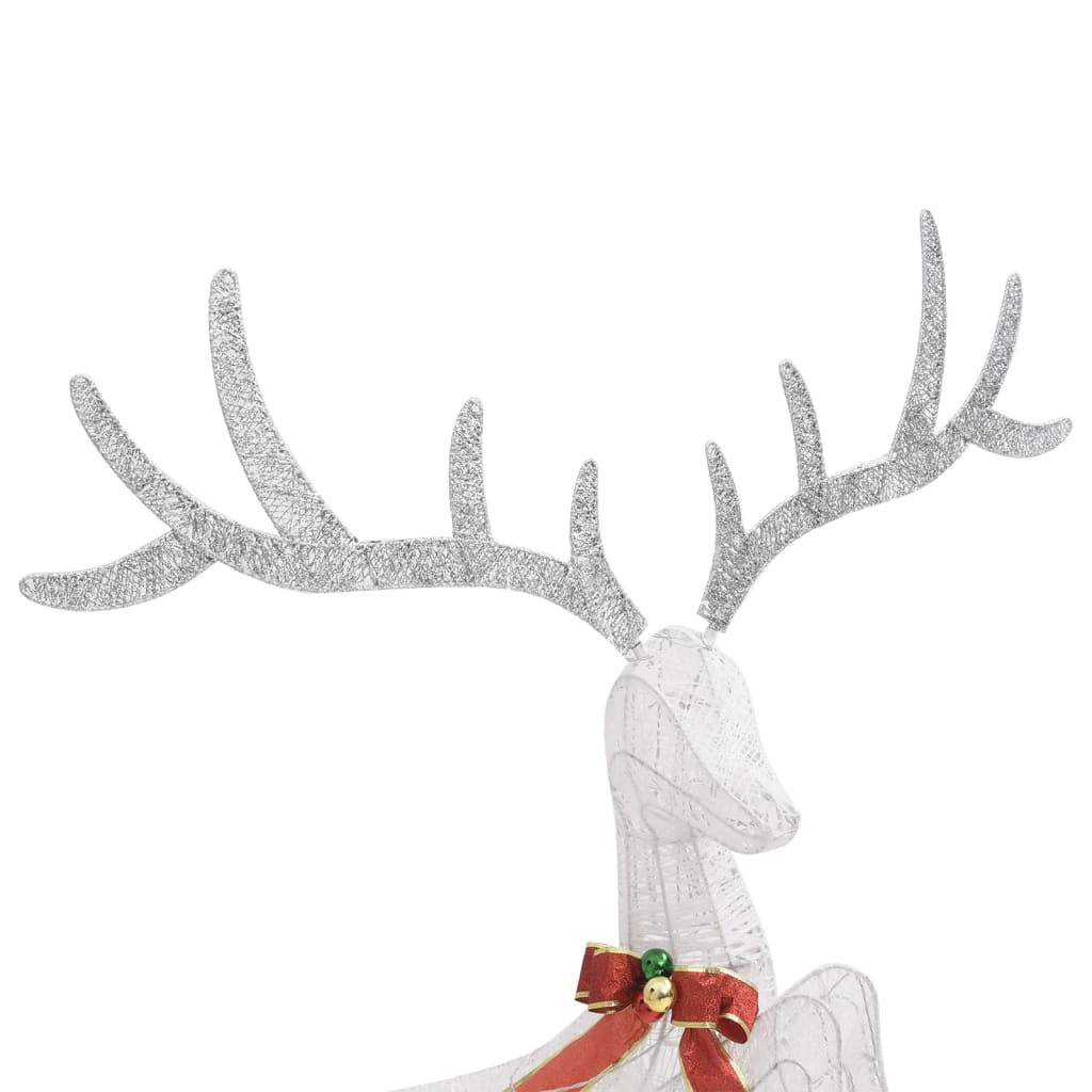 vidaXL LED-Rentier Fliegend Weihnachtsdeko 120 LEDs Weiß Kaltweiß
