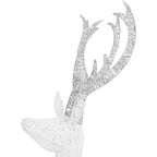 vidaXL Rentierfamilie Weihnachtsdekoration Weiß und Silber 201 LEDs