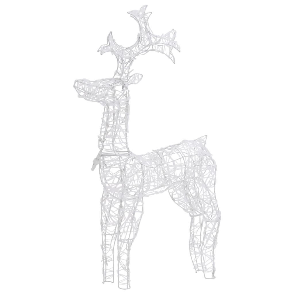 vidaXL LED-Rentier Weihnachtsdeko 90 LEDs 60x16x100 cm Acryl