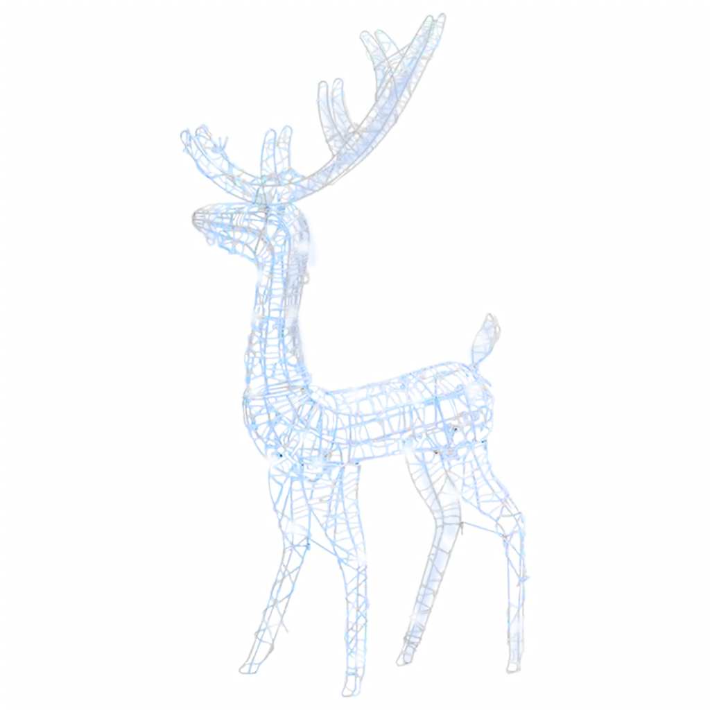 vidaXL LED-Rentier Acryl Weihnachtsdeko 140 LEDs 120 cm Kaltweiß