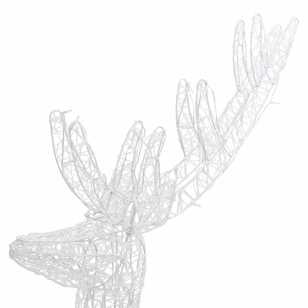 vidaXL LED-Rentier XXL Acryl Weihnachtsdeko 250 LED 180 cm Warmweiß
