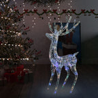 vidaXL LED-Rentier XXL Acryl Weihnachtsdeko 250 LED 180 cm Warmweiß