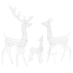 vidaXL LED-Rentier-Familie Weihnachtsdeko Acryl 300 LED Kaltweiß