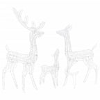 vidaXL LED-Rentier-Familie Weihnachtsdeko Acryl 300 LED Bunt