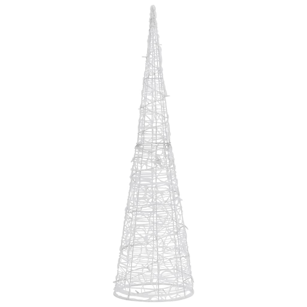 vidaXL LED-Kegel Acryl Weihnachtsdeko Pyramide Blau 120 cm