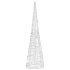 vidaXL LED-Kegel Acryl Weihnachtsdeko Pyramide Blau 120 cm